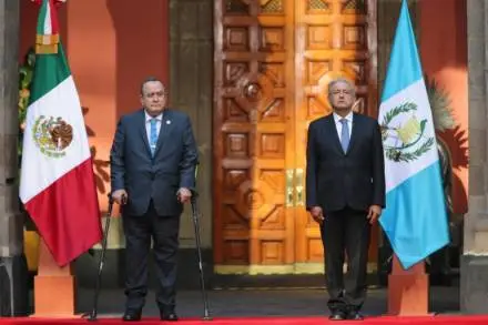 El Presidente de México  recibe visita oficial del presidente de la República de Guatemala, Alejandro Giammattei 