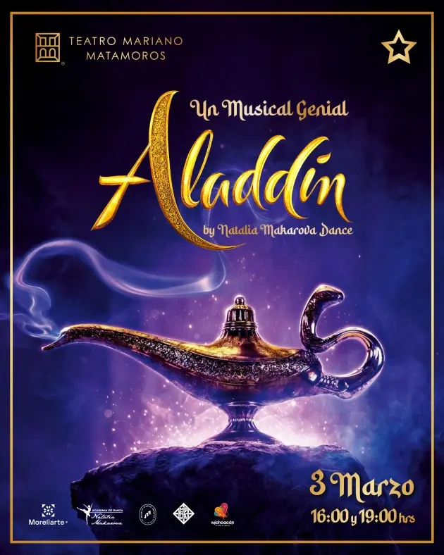 ALADDÍN: UN MUSICAL GENIAL PROXIMAMENTE EN EL TEATRO MATAMOROS 