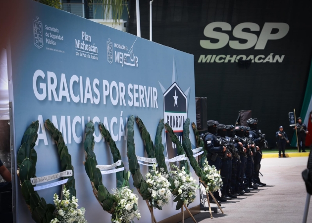 SSP rinde homenaje póstumo a 5 elementos de la Guardia Civil caídos en cumplimiento de su deber