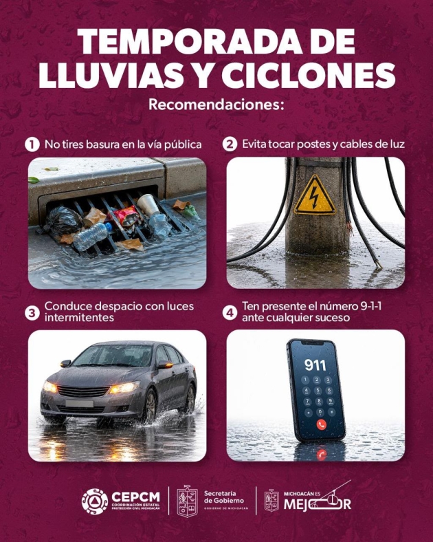 Protección Civil en alerta por temporal atípico; se llama  a extremar precauciones 