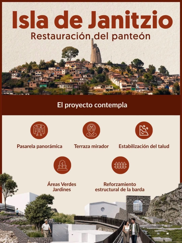 Se Reforzará panteón de Janitzio con obras de infraestructura rumbo a la Noche de Muertos