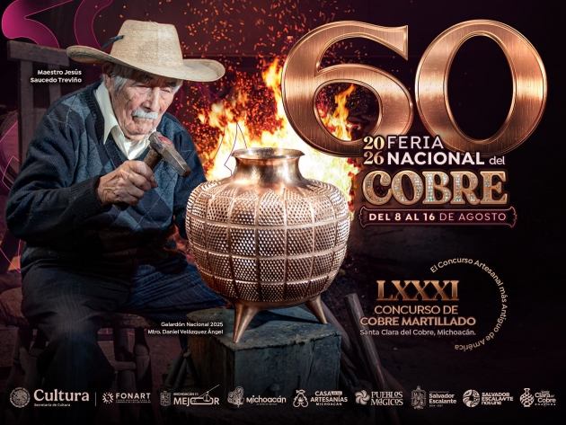 Santa Clara Michoacán se viste de gala con la 60 Feria Nacional del Cobre 