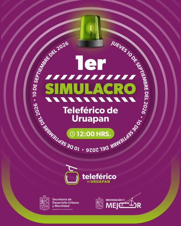 Teleférico de Uruapan realizará su primer Simulacro de Sismo para fortalecer sus Protocolos de Seguridad 