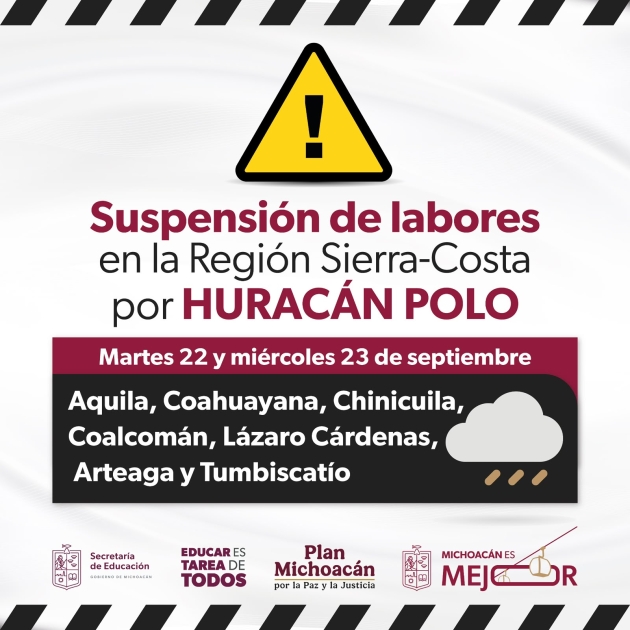 Michoacán preparado para la llegada del huracán “Polo”, ya es categoría 1: Alfredo Ramírez Bedolla