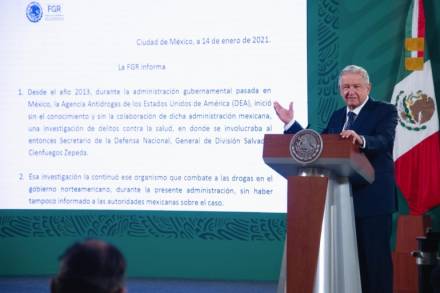 AMLO instruye a SRE publicar expediente completo de investigación contra el general Salvador Cienfuegos Zepeda 