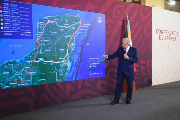 Gobierno de México prepara inauguración de primera etapa del Tren Maya: AMLO 