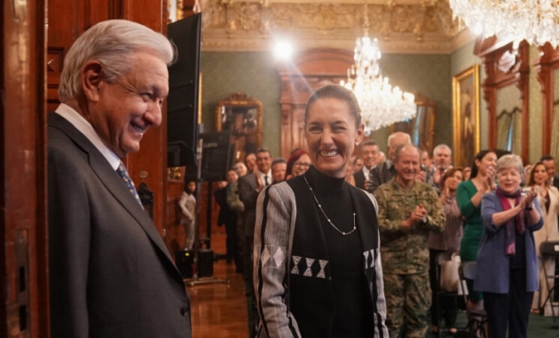 El presidente Andrés Manuel López Obrador y la presidenta electa Claudia Sheinbaum Pardo evaluaron 