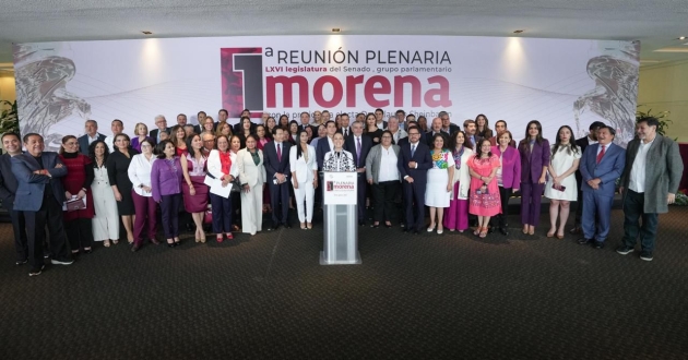 Claudia Sheinbaum celebra bancada histórica de Morena con 66 senadores y senadoras  