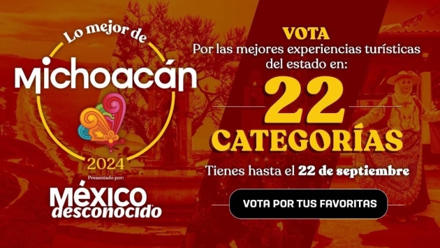 Siguen abiertas las votaciones para escoger a “Lo Mejor de Michoacán” 