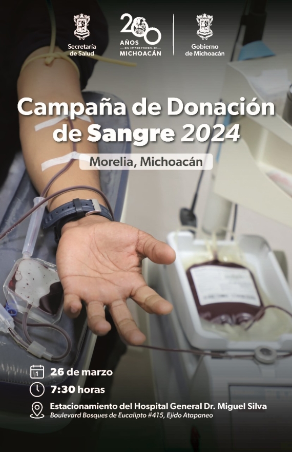 Invita SSM a participar en la colecta de sangre              