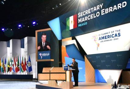 Canciller Ebrard presenta el proyecto Building the Future para la comunidad mexicana en Estados Unidos en la Cumbre de las Américas  