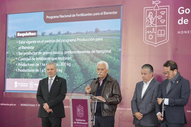 Son 77 mil nuevos productores beneficiados con fertilizante, en 2024: Ramirez Bedolla 