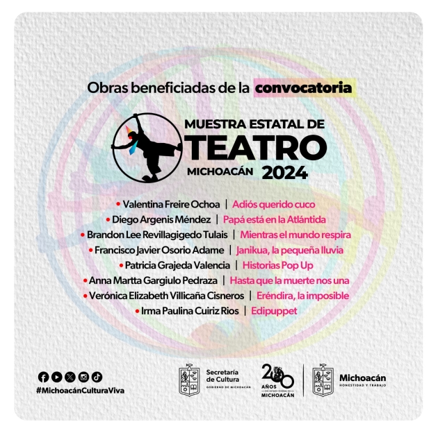 Secum da a conocer obras seleccionadas de la Muestra Estatal de Teatro 2024 