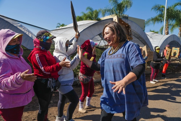 Xóchilt Gálvez la Candidata Presidencial del Frente Amplío Por México  Visita Michoacán