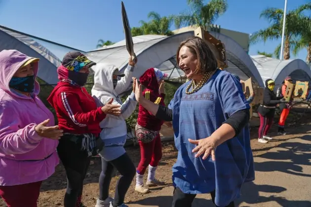Xóchilt Gálvez la Candidata Presidencial del Frente Amplío Por México  Visita Michoacán