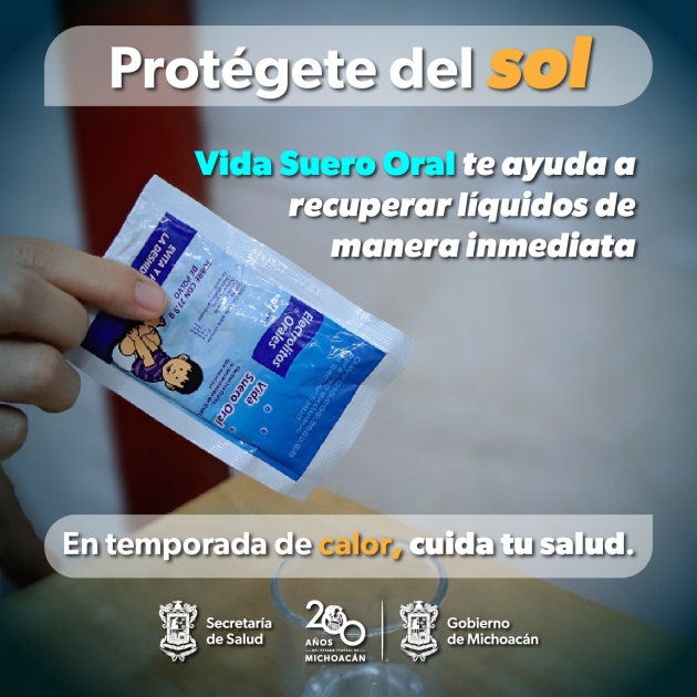 Pide tu Vida Suero Oral o atención por calor en este módulo de la SSM, en Morelia 