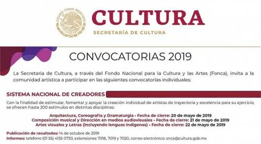 Invita Secum a participar en las convocatorias del Fonca 2019