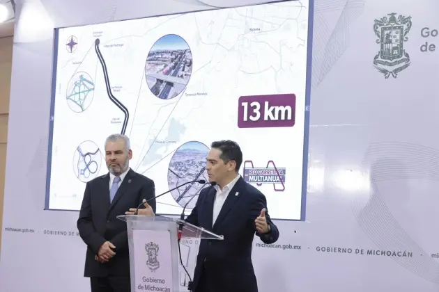 Primer segmento del segundo anillo periférico de Morelia, con 15 % de avance: Ramirez Bedolla 