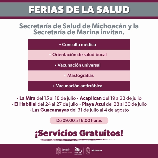 SSM y Marina llevarán servicios de salud a Lázaro Cárdenas 