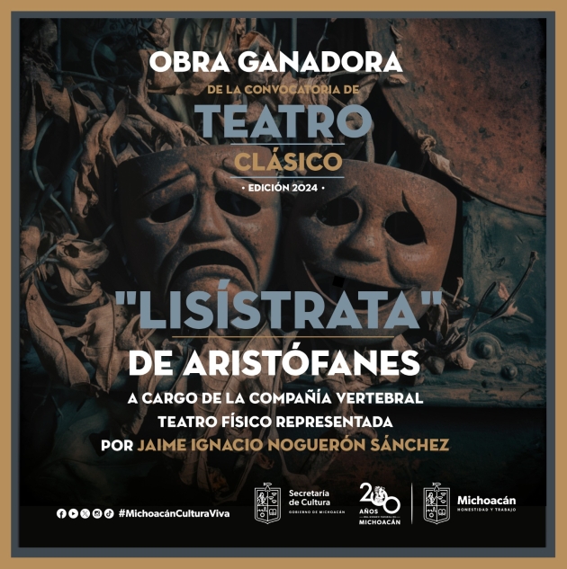 Gana la obra Lisístrata, primera convocatoria de Teatro Clásico en Michoacán 