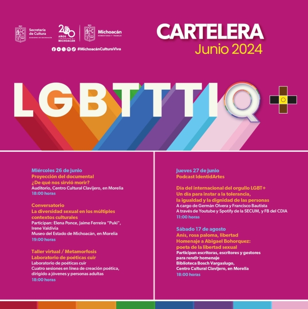 Presenta Secum actividades por el mes del orgullo LGBTTTIQ+ 