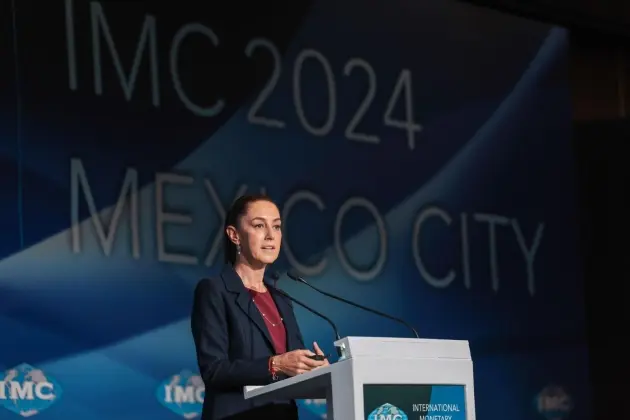 Prosperidad compartida, el eje central de nuestro gobierno: Claudia Sheinbaum expone su proyecto de nación ante representantes del IMC