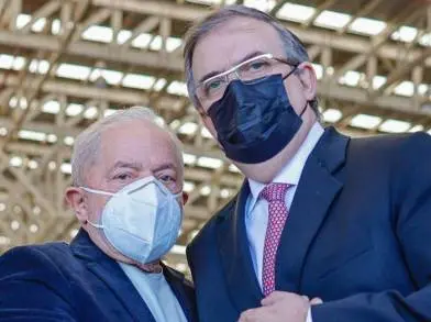Marcelo Ebrard recibe a Luiz Inácio Lula da Silva, ex presidente de Brasil, en su visita a México 