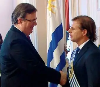 El canciller Marcelo Ebrard asistió a la toma de Posesión del Presidente de la República Oriental del Uruguay, Luis Lacalle Pou