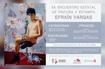 Invitan a premiación virtual del Encuentro Estatal de Pintura y Estampa Efraín Vargas