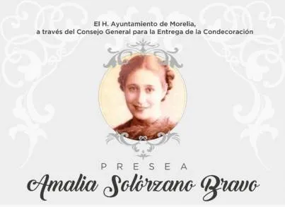 Gobierno de Morelia abre convocatoria para la Presea Amalia Solórzano Bravo 
