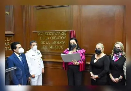 Devela Congreso leyenda conmemorativa 2021 Bicentenario de la Creación de la Armada de México 