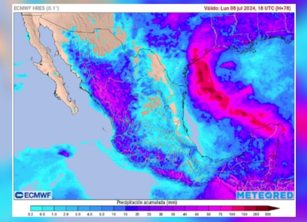 Ciclón Beryl se aleja de México después de cambiar su trayectoria.  