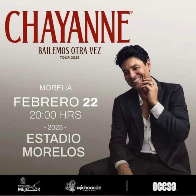 El Exitoso Cantante Chayanne Concertará en Morelia en el 2025 