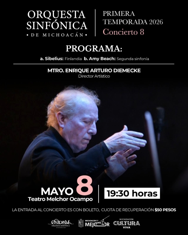 Disfruta del Próximo Concierto de la OSIDEM con obras de Jean Sibelius y Amy Beach 