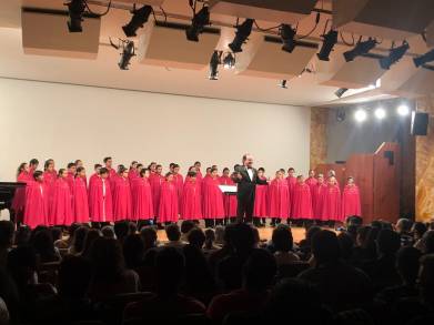 Con sala llena, Niños Cantores de Morelia cautivan el Palacio de Bellas Artes