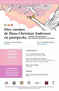Una Magnifica Nota: se presentarán diez cuentos de Hans Christian Andersen, traducidos a la lengua Purépecha