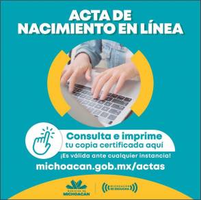 Continúan en línea servicios del Registro Civil