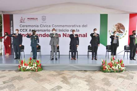 En Michoacán se Conmemora el  Inicio de la lucha por la Independencia de México. 