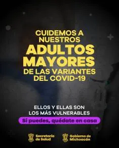 Â¡Alerta! Variante de la India de COVID-19, amenaza a adultos mayores de Michoacán 