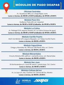 OOAPAS Morelia anuncia medidas preventivas en oficinas centrales 