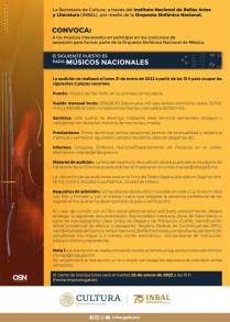 Invita SECUM a formar parte de la Orquesta Sinfónica Nacional 