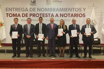 Gobierno de Michoacán realiza relevos en titularidad de notarias vacantes 