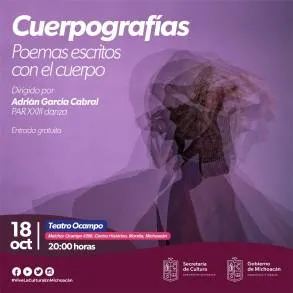 Del 17 al 20 de octubre el Teatro Ocampo presentará funciones de danza 