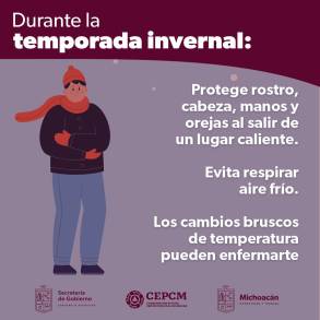 Pide PC estatal tomar precauciones ante Bajas Temperaturas 