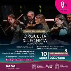  OSIDEM Concertará por Día Internacional de la Mujer en su Sede el Teatro Ocampo de Morelia 