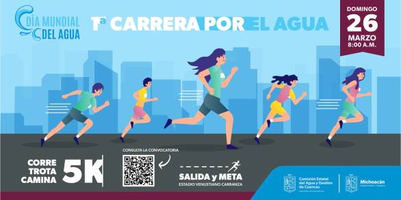 Se suma Cecufid a la primera Carrera por el Agua Camina, Trota o Corre 5 Km 