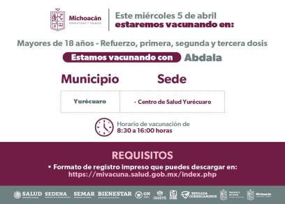Anuncia SSM vacunación contra COVID-19 en 88 municipios de Michoacán 