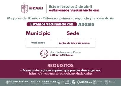Anuncia SSM vacunación contra COVID-19 en 88 municipios de Michoacán 