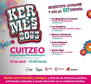 Conoce las actividades artísticas a disfrutar en la Kermés del DIF Michoacán 