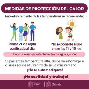 Ante un golpe de calor, la SSM emite estas recomendaciones a la Ciudadanía: 